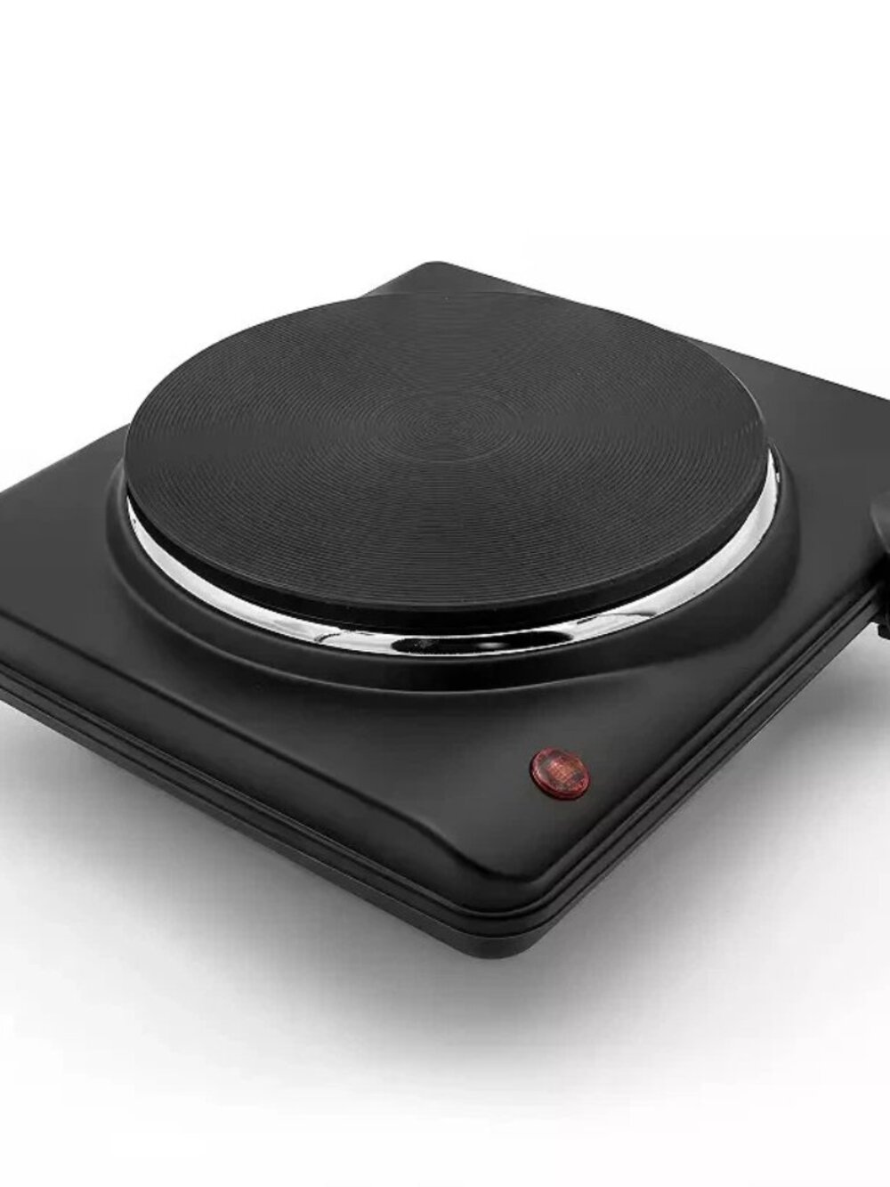 Elite Cuisine Single Cast Iron Electric Burner – Portable Hot Plate, Black